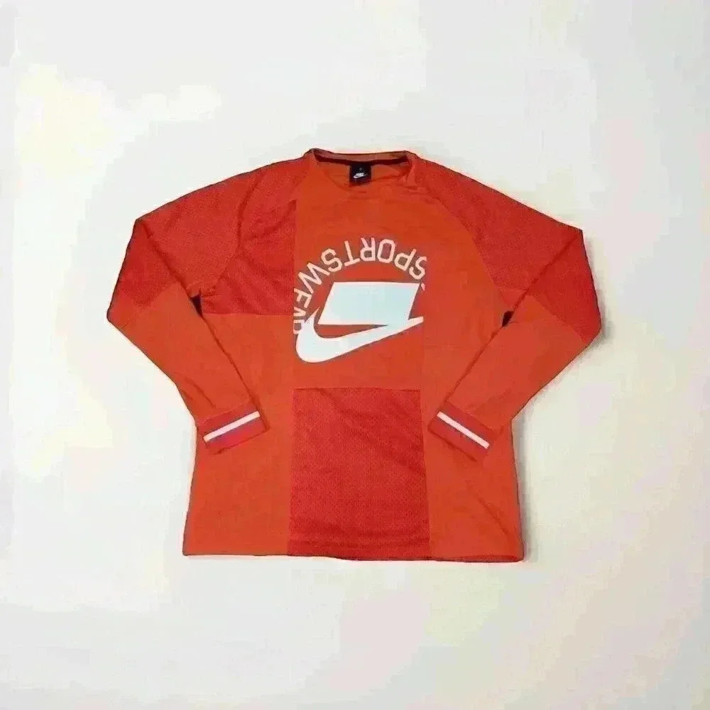NIKE NSW BLOCK FUTURA Jersey Red AR4854-696 Mens Size Large